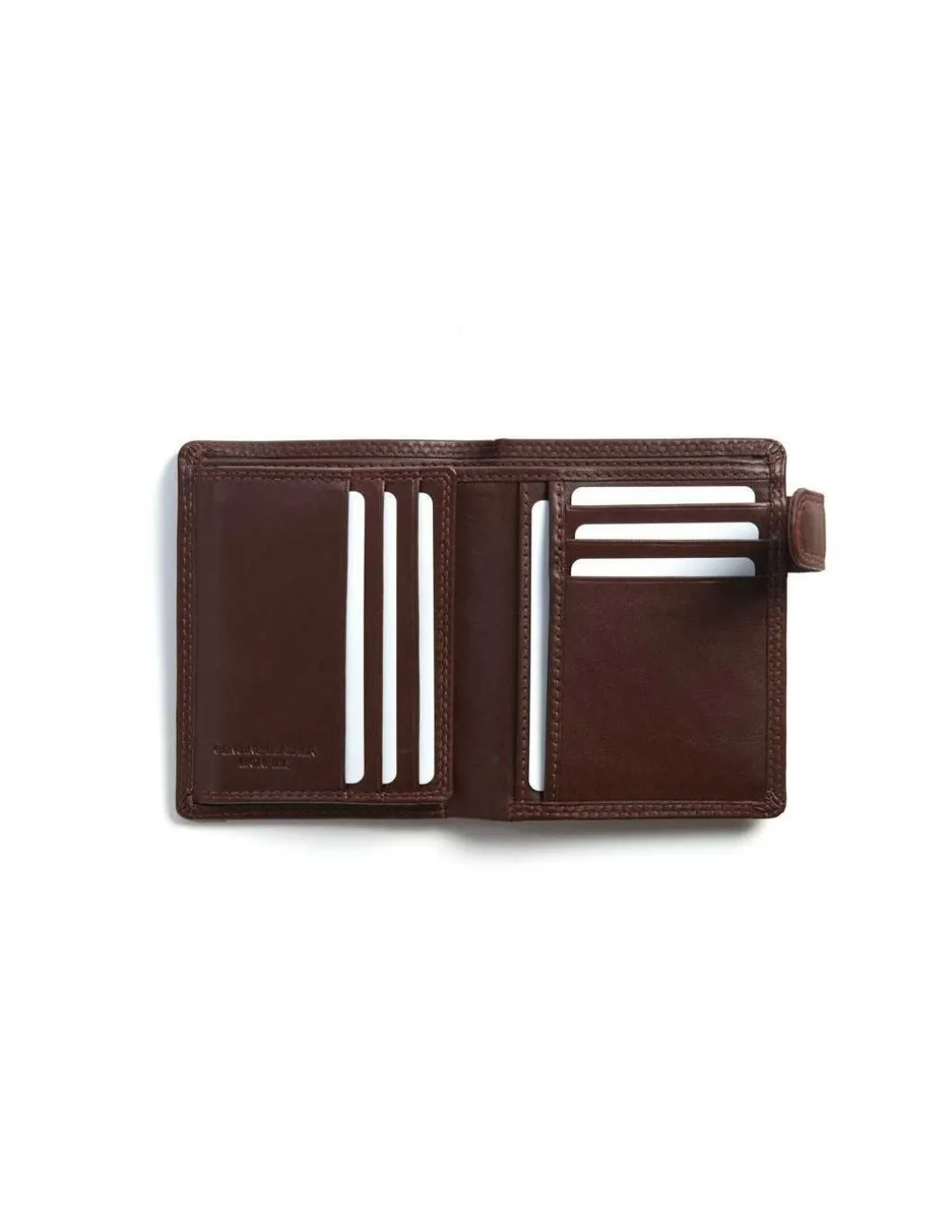 MONPIEL Cartera doble costura con Broche y Monedero Trasero Sky*Hombre Carteras Hombre Piel