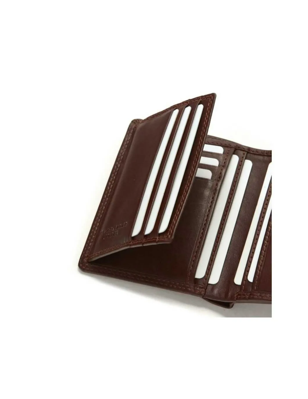 MONPIEL Cartera doble costura con Broche y Monedero Trasero Sky*Hombre Carteras Hombre Piel