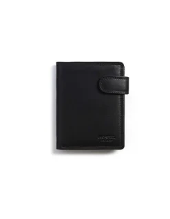 MONPIEL Cartera doble costura con Broche y Monedero Trasero Sky*Hombre Carteras Hombre Piel