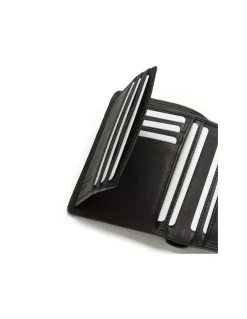 MONPIEL Cartera doble costura con Broche y Monedero Trasero Sky*Hombre Carteras Hombre Piel
