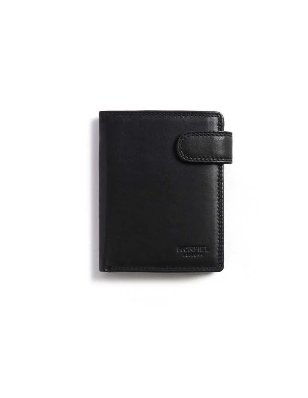 MONPIEL Cartera doble costura con Broche y Monedero Sky*Hombre Carteras Hombre Piel