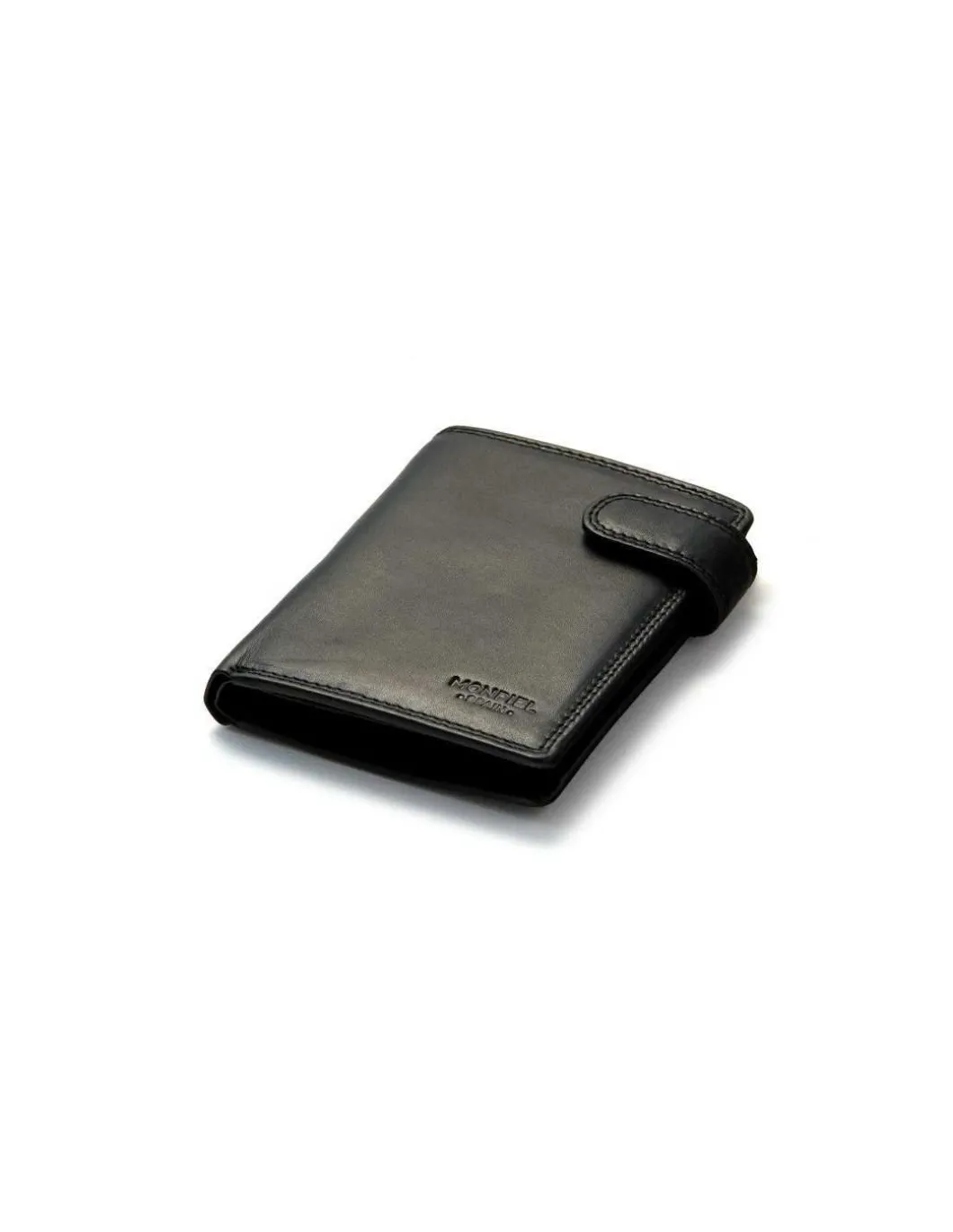 MONPIEL Cartera doble costura con Broche y Monedero Sky*Hombre Carteras Hombre Piel