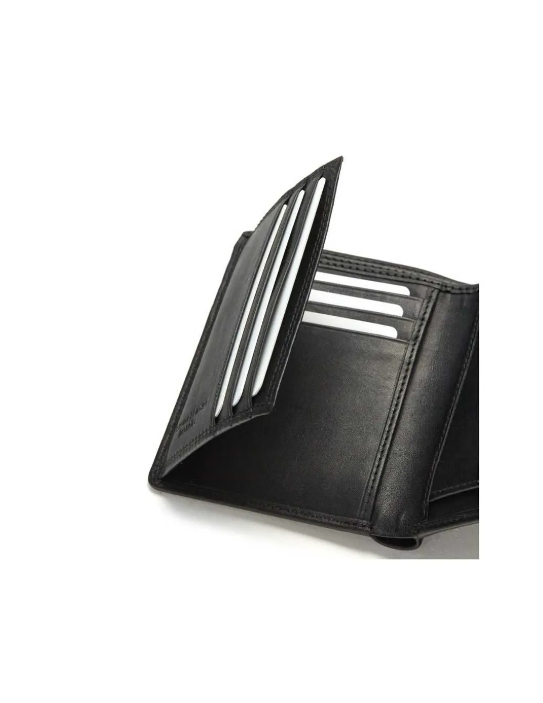 MONPIEL Cartera doble costura con Broche y Monedero Sky*Hombre Carteras Hombre Piel