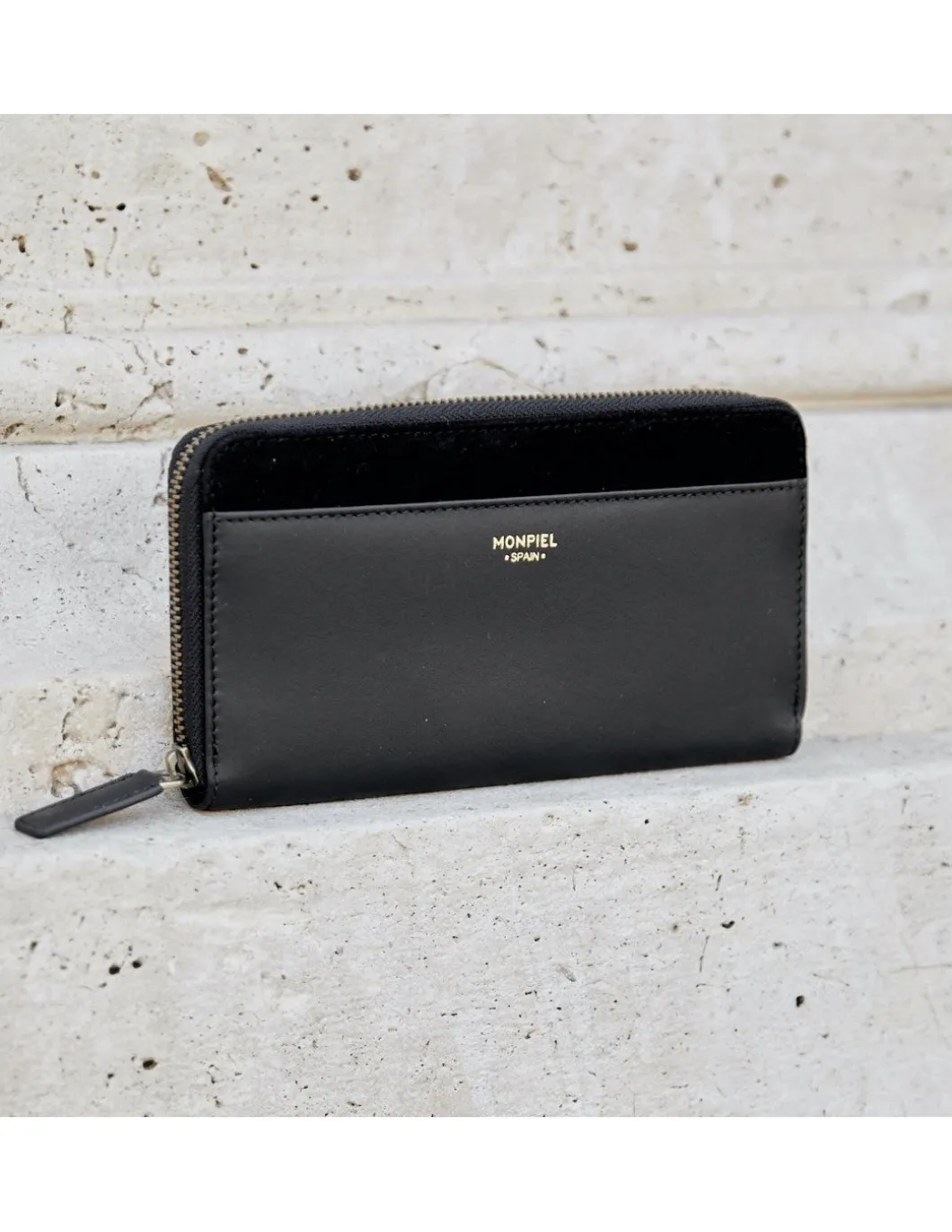MONPIEL Cartera Mujer Piel Cremallera*Mujer Carteras Piel Mujer