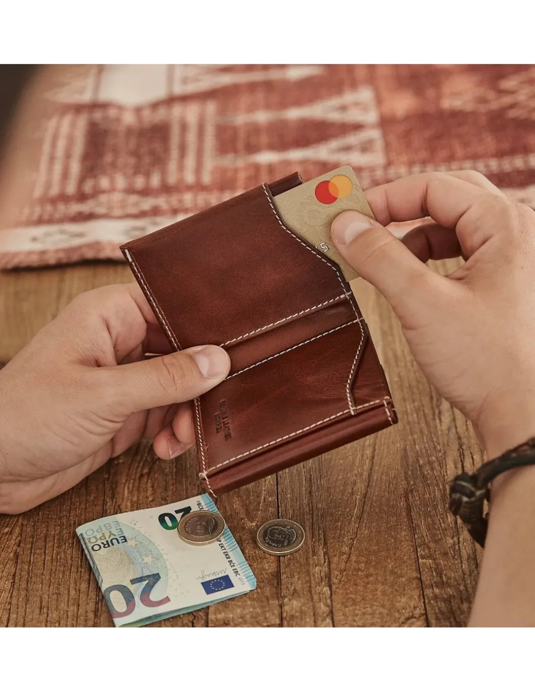 MONPIEL Cartera Pocket con Monedero*Hombre Carteras Hombre Piel