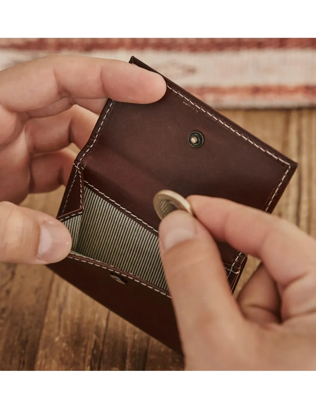 MONPIEL Cartera Pocket con Monedero*Hombre Carteras Hombre Piel