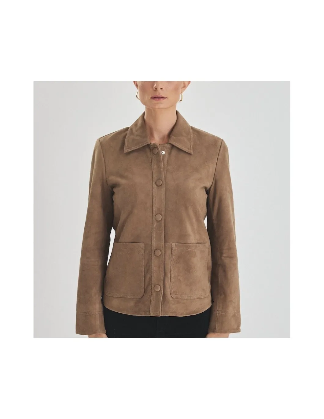 MONPIEL Chaqueta de Piel Mujer Botones Forrados*Mujer Chaquetas De Cuero Mujer
