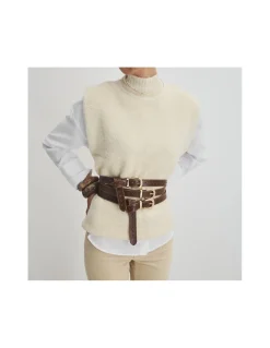 MONPIEL Cinturon de piel Corazones*Mujer Cinturones Piel Mujer