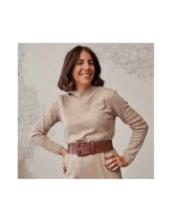 MONPIEL Cinturon Extra Ancho Hebilla Forrada*Mujer Cinturones Piel Mujer