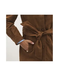 MONPIEL Trench de Ante*Mujer Chaquetas De Cuero Mujer
